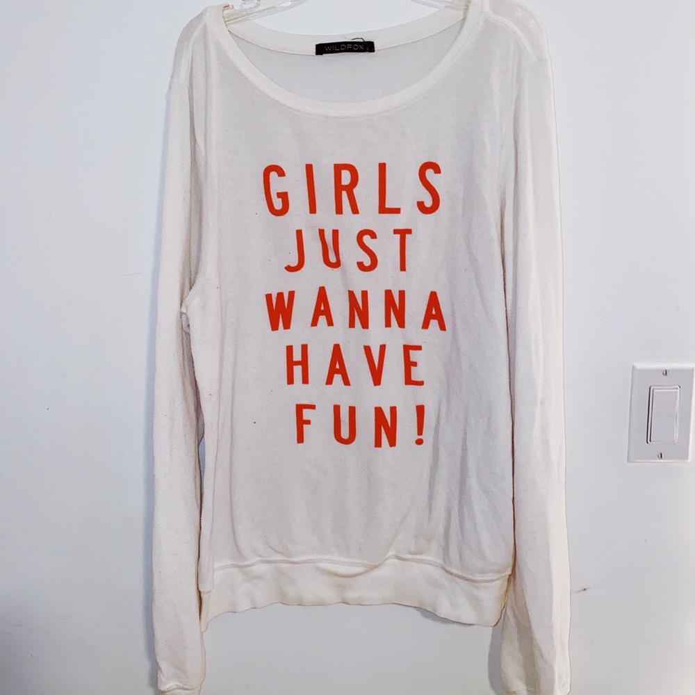 White Sweatshirt Small Wildfox